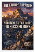 The Failure Paradox You Have to Fail More to Succeed More Motivational 12x18 US Made Poster