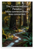 Connectedness Paradox "More Connectedness, Less Connected" Inspirational 12x18 US Made Poster