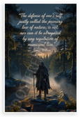 James Wilson "Defense of One's Self Primary Law of Nature" Inspirational 12x18 US Made Poster