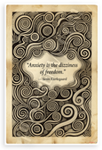 Søren Kierkegaard "Anxiety Is the Dizziness of Freedom" Inspirational 12x18 US Made Poster