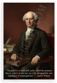 James Wilson "Defense of One's Self Primary Law of Nature" Inspirational 12x18 US Made Poster