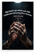 Marcus Aurelius "Get Back Up When You Fail Celebrate Behaving Like a Human" Motivational 12x18 US Made Poster