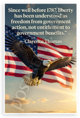 Clarence Thomas "Liberty as Freedom from Government Action" Patriotic 12x18 US Made Poster
