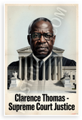 Clarence Thomas Supreme Court Justice Vintage Portrait 12x18 US Made Poster