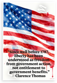 Clarence Thomas 'Liberty Freedom from Government' Patriotic 12x18 US Made Poster