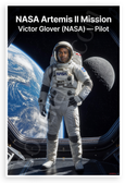 Victor Glover NASA Artemis II Mission Pilot Space 12x18 US Made Poster