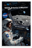 NASA Artemis II Mission Victor Glover Pilot Space Exploration 12x18 US Made Poster