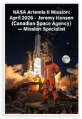 NASA Artemis II Mission Jeremy Hansen Canadian Space Agency 12x18 US Made Poster