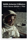 Victor Glover NASA Artemis II Mission Pilot Lunar Surface 12x18 US Made Poster