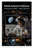 NASA Artemis II Mission Christina Koch Mission Specialist 12x18 US Made Poster