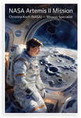 Christina Koch NASA Artemis II Mission Specialist Space Exploration 12x18 US Made Poster