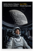 NASA Artemis II Mission Christina Koch Mission Specialist 12x18 US Made Poster