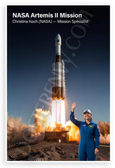 NASA Artemis II Mission Christina Koch Mission Specialist Space 12x18 US Made Poster
