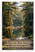 Henry David Thoreau "Cost of a Thing" Quote Nature Forest 12x18 US Made Poster