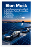 Elon Musk Make Requirements Less Dumb Productivity List 12x18 US Made Poster