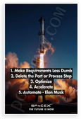 Elon Musk "Make Requirements Less Dumb" Engineering Principles 12x18 US Made Poster