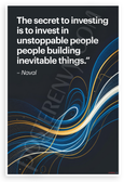 Naval 'Secret to Investing Unstoppable People' Inspirational 12x18 US Made Poster