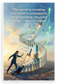 Naval Ravikant "Secret to Investing Unstoppable People" Inspirational 12x18 US Made Poster