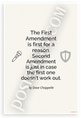 Dave Chappelle 'First Amendment Reason Second In Case' Funny 12x18 US Made Poster