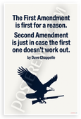 Dave Chappelle 'First Amendment Second Amendment' Patriotic 12x18 US Made Poster