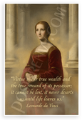 Leonardo da Vinci "Virtue Is Our True Wealth" Inspirational 12x18 US Made Poster