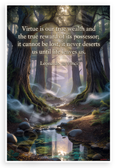 Leonardo da Vinci "Virtue is Our True Wealth" Inspirational 12x18 US Made Poster