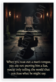 "When You Tear Out a Man's Tongue" Fantasy Throne Room Shadow 12x18 US Made Poster