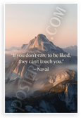 Naval 'If You Don’t Care to Be Liked They Can’t Touch You' Inspirational 12x18 US Made Poster