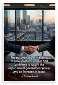 Thomas Sowell "Purpose of Politics Not to Solve Problems" Inspirational 12x18 US Made Poster