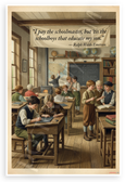 Ralph Waldo Emerson 'I Pay the Schoolmaster Schoolboys Educate My Son' Vintage Classroom 12x18 US Made Poster