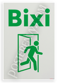 Modern Minimalist Exit Emergency Sign Running Figure 12x18 US Made Poster