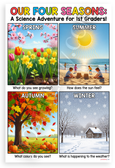 Our Four Seasons 1st Grade Science Adventure Educational 12x18 US Made Poster
