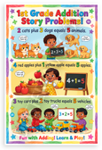 1st Grade Addition Story Problems Educational 12x18 US Made Poster