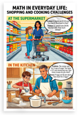 Math in Everyday Life Shopping and Cooking Challenges Educational 12x18 US Made Poster