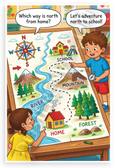 Which Way is North From Home Map Skills Adventure Educational 12x18 US Made Poster