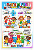Math Is Fun Addition Subtraction Basic Shapes Kids 12x18 US Made Poster