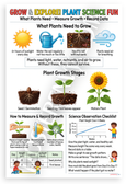 Grow & Explore Plant Science Fun Educational 12x18 US Made Poster