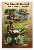 The Scientific Method Ask Test Discover Educational 12x18 US Made Poster