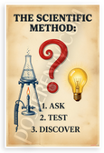 The Scientific Method Ask Test Discover Educational 12x18 US Made Poster