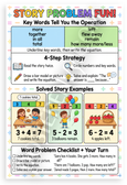 Story Problem Fun Addition Subtraction Word Problems Educational 12x18 US Made Poster