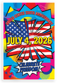 United States 250th Anniversary July 4 2026 Pop Art 12x18 US Made Poster
