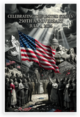 United States 250th Anniversary July 4 2026 Patriotic 12x18 US Made Poster