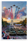 Washington DC Military Parade Tanks F-35 Jets Fireworks 12x18 US Made Poster