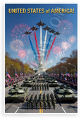 United States of America Military Parade Washington DC Patriotic 12x18 US Made Poster