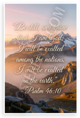 Psalm 46:10 'Be Still and Know That I Am God' Inspirational 12x18 US Made Poster