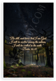 Psalm 46:10 "Be Still and Know That I Am God" Inspirational 12x18 US Made Poster
