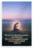 Psalm 27:1 'The Lord is my light and my salvation' Inspirational 12x18 US Made Poster