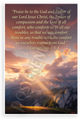 2 Corinthians 1:3-4 Praise Be to God Father of Compassion Quote Inspirational 12x18 US Made Poster