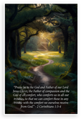 2 Corinthians 1:3-4 Praise Be to God Comfort Quote Inspirational 12x18 US Made Poster