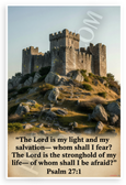 Psalm 27:1 'Lord is My Light and Salvation Whom Shall I Fear' Inspirational 12x18 US Made Poster